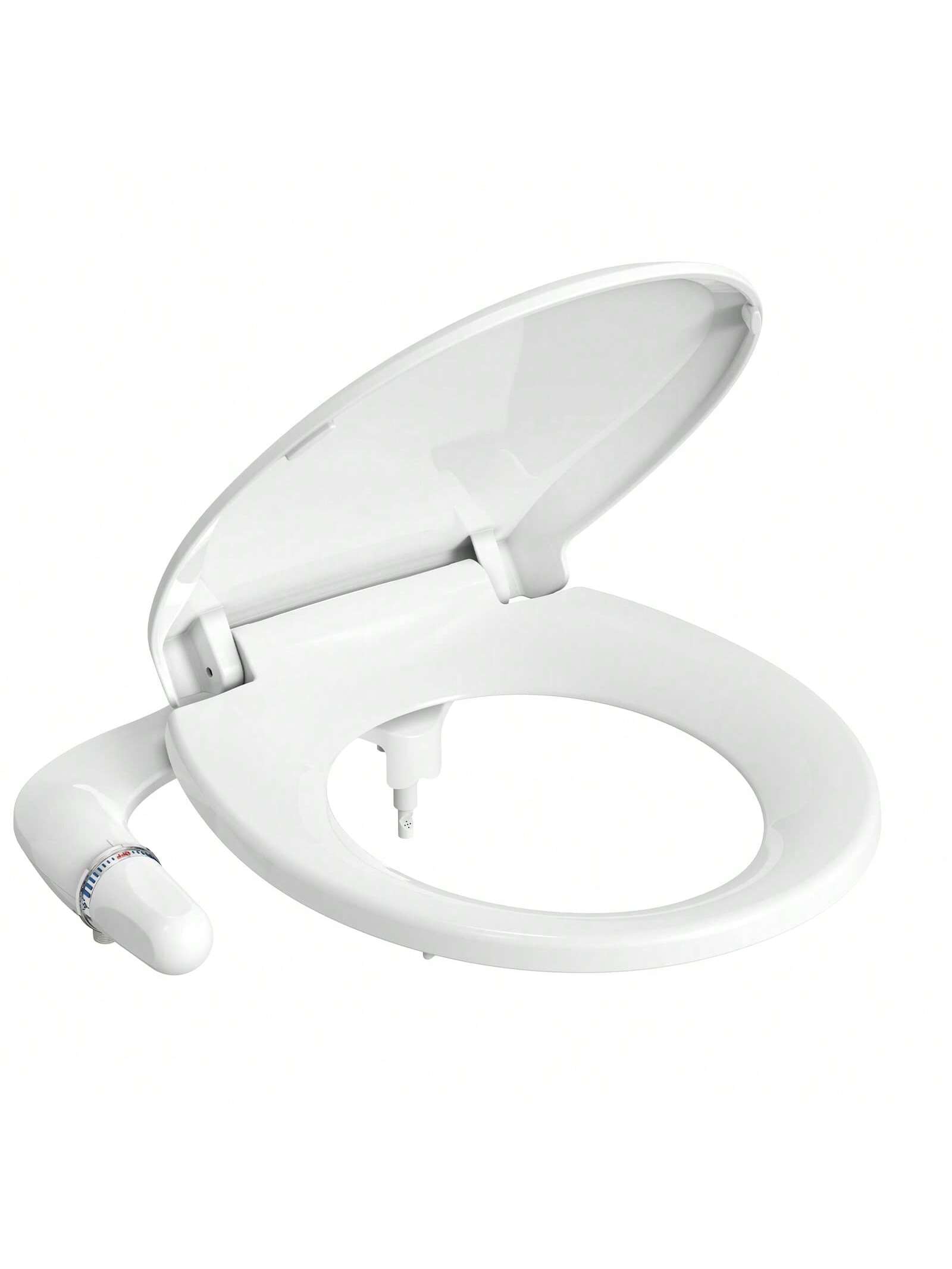 Jojoka - Multifunctional Bidet Toilet Seat for Standard Toilets Non Electric 17inch PP Single Lever Spray-Self Cleaning Nozzles - White