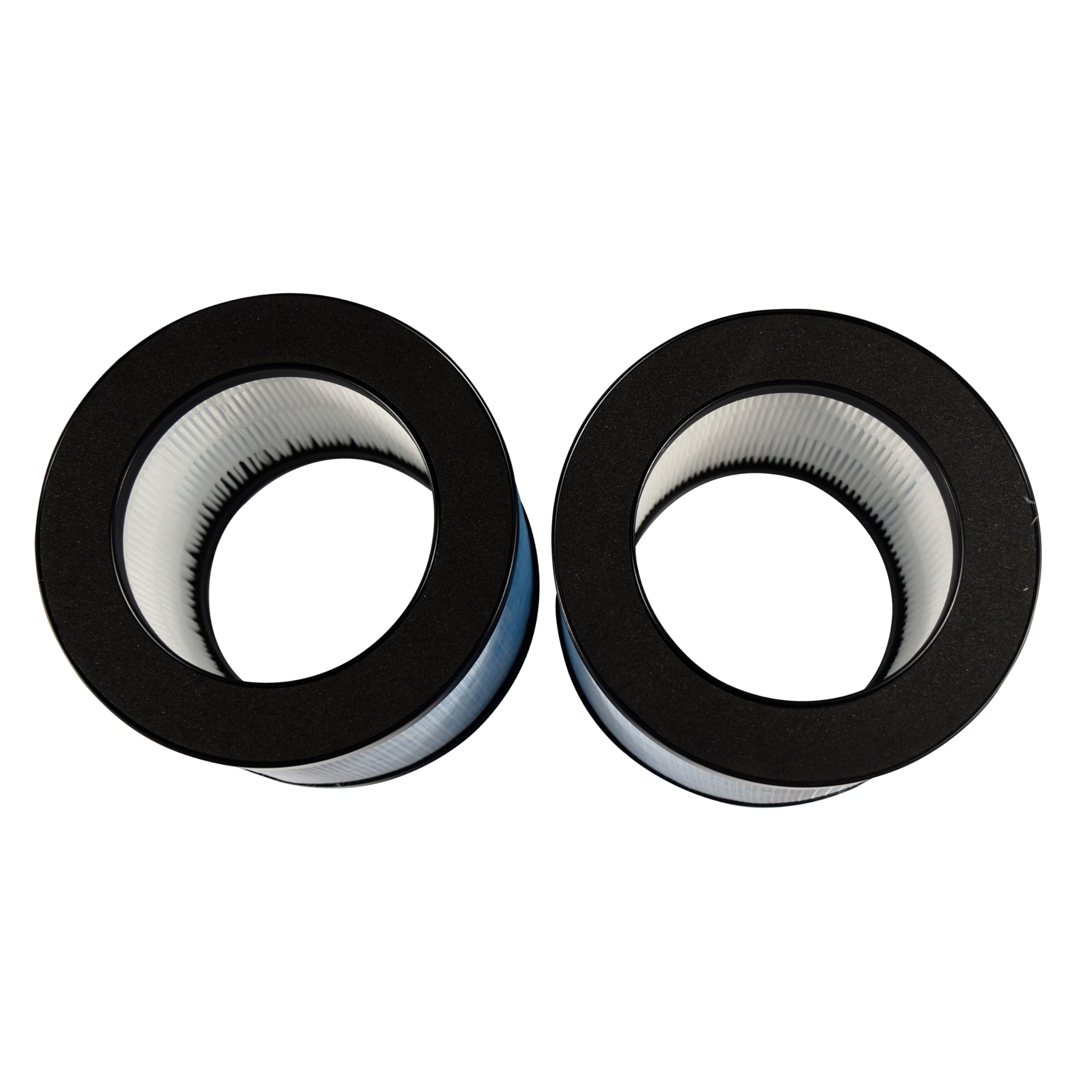 Left. HQRP - MK01 MK06 True HEPA Replacement Filter 2-Pack for AROEVE Air Purifier, Kloudic DH-JH01, ToLife TZ-K1.