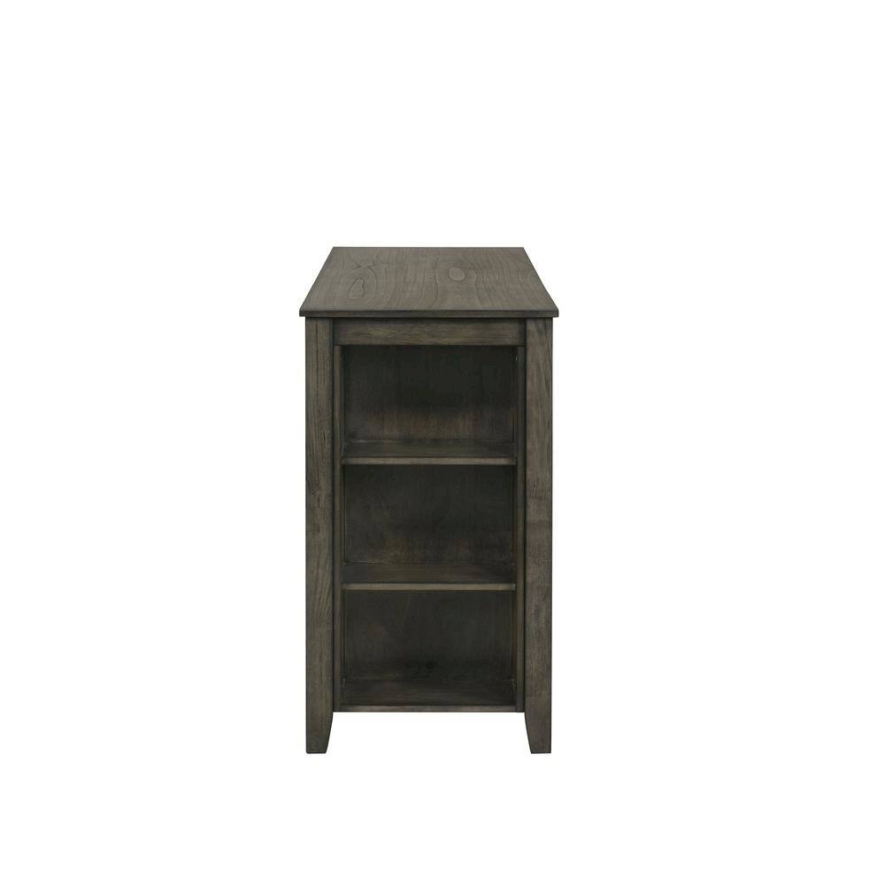 Alt View 8. FurniFact - Bar Table with Stools – Small Kitchen Table for 2 in Solid Wood Finish - Brown.