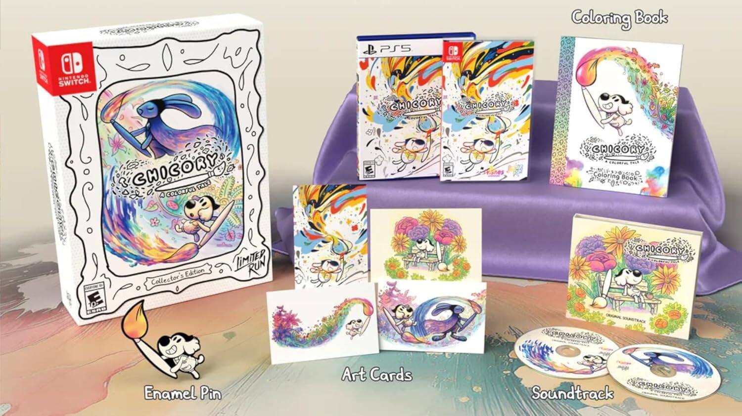& PS5 i Coloring Book MINTENDO SWITCH. CHICORY CHICORY CHICORY Z1Y A COLORFUL E ahes CHICORY Cotng_tornce FaLk Coloring G02 gl5c Book CAT Edition Collector's liMITER RUN CHICOKY CRIGRUAL SOUNSTRACK RSOC Enamel Pin Art Cards 00G00y Soundtrack

Corrected Text:
& PS5 i Coloring Book MINTENDO SWITCH. CHICORY CHICORY CHICORY Z1Y A COLORFUL E ahes CHICORY Cotng_tornce FaLk Coloring G02 gl5c Book CAT Edition Collector's liMITER RUN CHICOKY CRIGRUAL SOUNSTRACK RSOC Enamel Pin Art Cards 00G00y Soundtrack