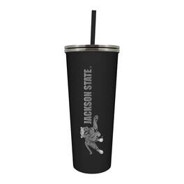 Great American Products - Black Jackson State Tigers 24oz. Vertical Mascot Logo Skinny Tumbler - Multicolor