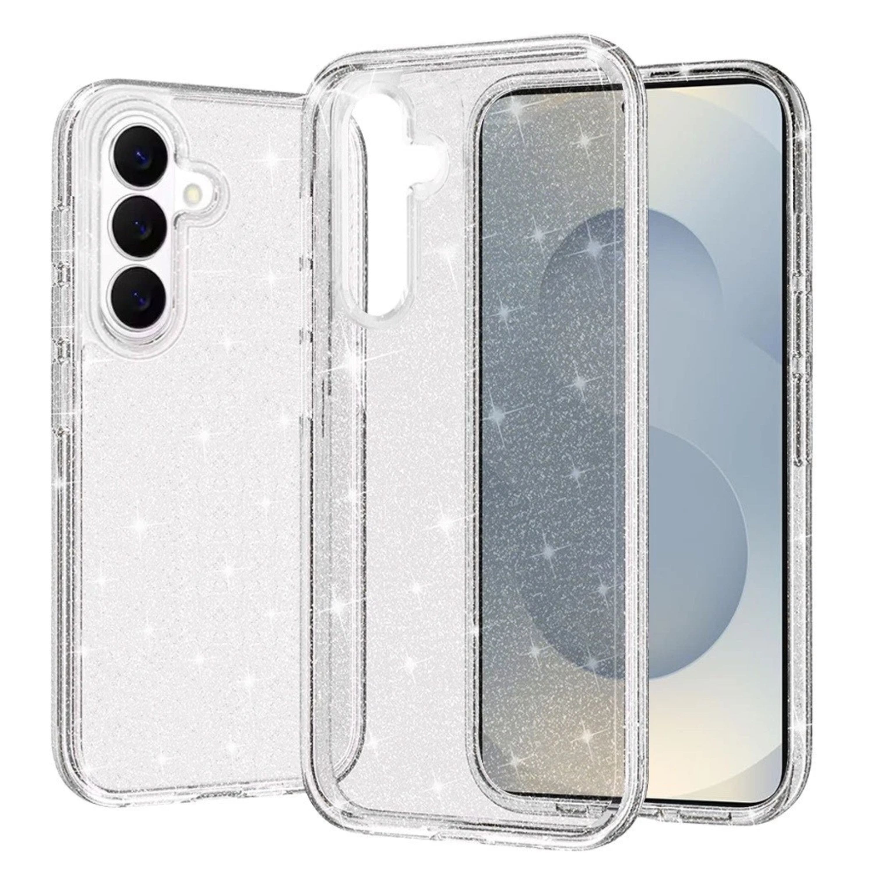 Kitcheniva - Translucent Glitter 3mm Thick Phone Case With Tempered Glass For Samsung Galaxy S26+ - Clear price history on PriceWatchPro