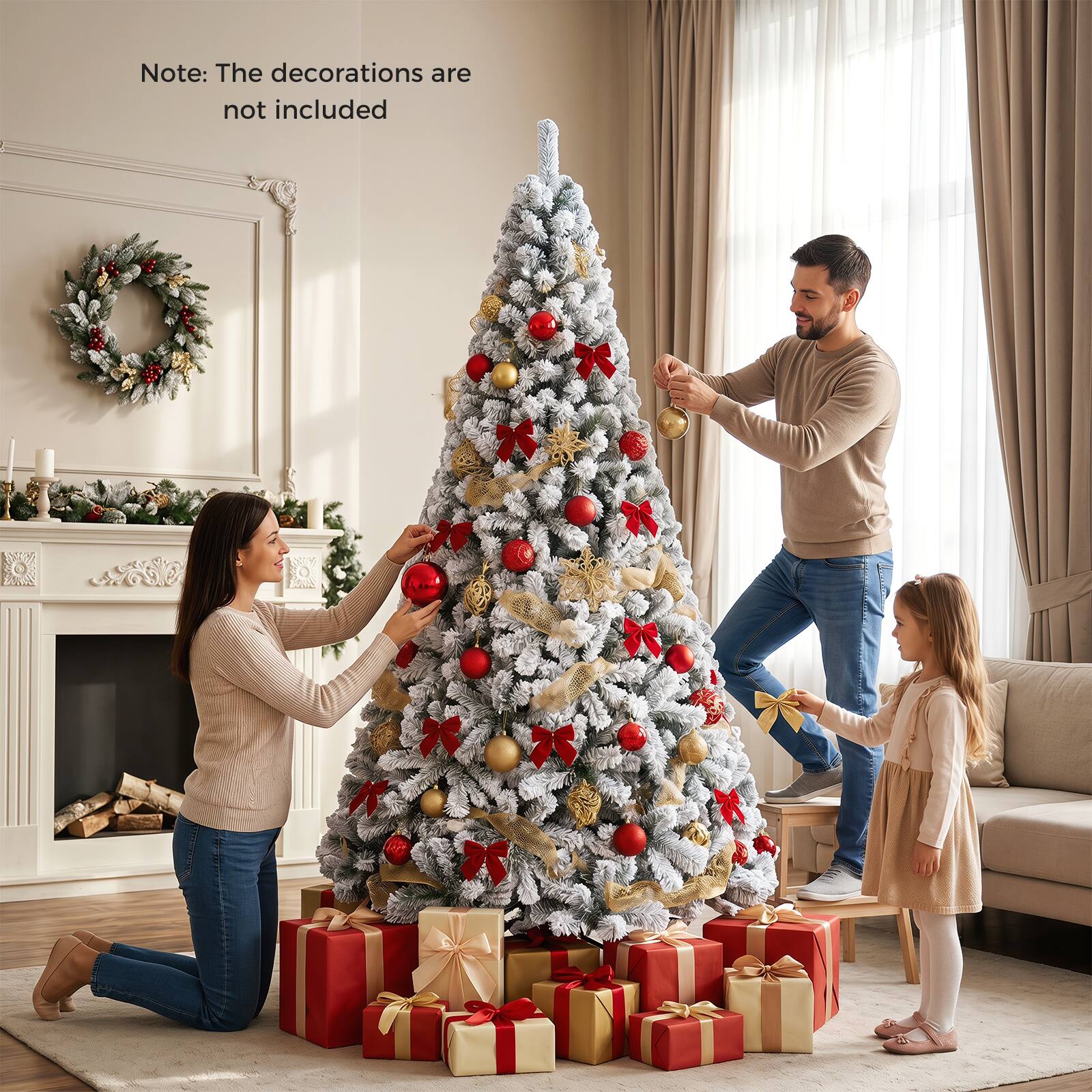 Note: The decorations are not included