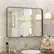Front. Bestier - Bestier 40 x 30 Inches Bathroom Mirror Tempered Glass LED Vanity Mirror for Wall,Aluminum Alloy Framed Wall Mirror - Black - 40 inch.