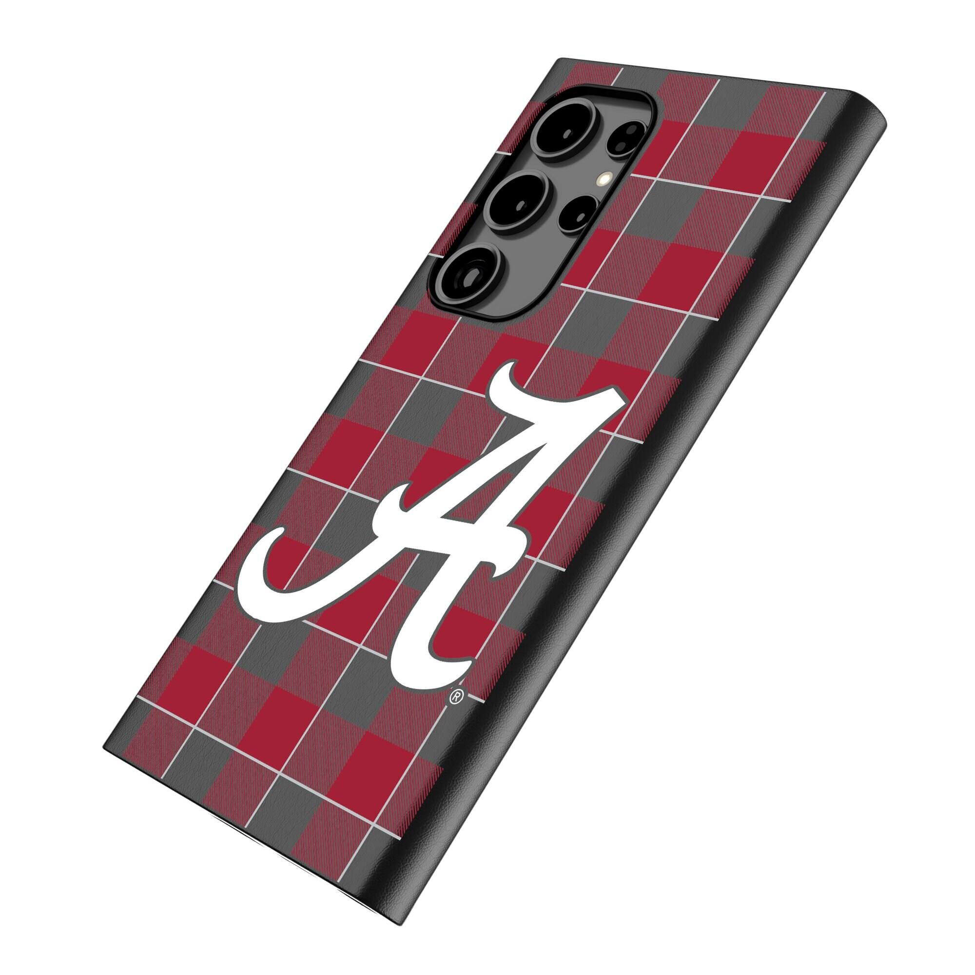 Alt View 1. Keyscaper - Alabama Crimson Tide Script A Galaxy Magnetic Bump Case - S24 Ultra - Black.