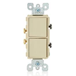 Leviton - Decora Single-Pole AC Combination Switch 5634-I - Ivory