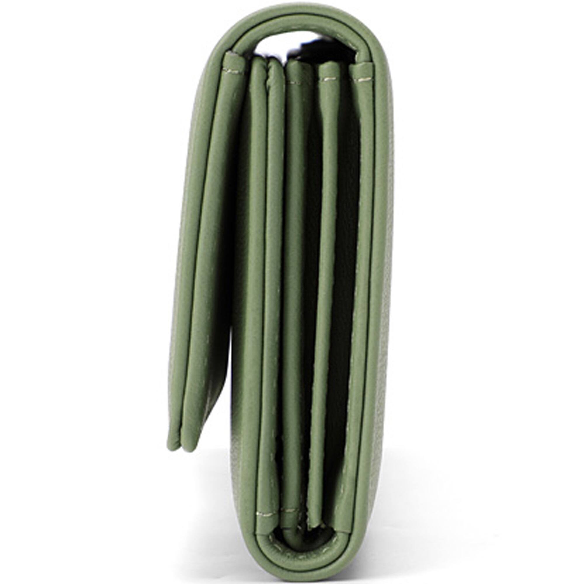 Angle. Champs - Iconic Collection Expandable Trifold Wallet - Green.