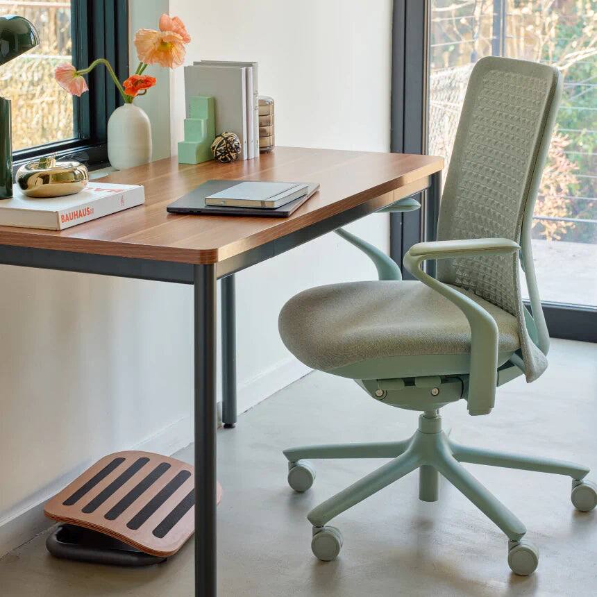 Back. Branch Furniture - Adjustable Footrest – Ergonomic Comfort & Support for Healthier Posture at Any Desk - Walnut.