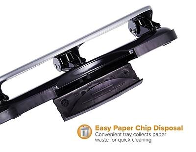 Easy Paper Chip Disposal  
Convenient tray collects paper waste for quick cleaning