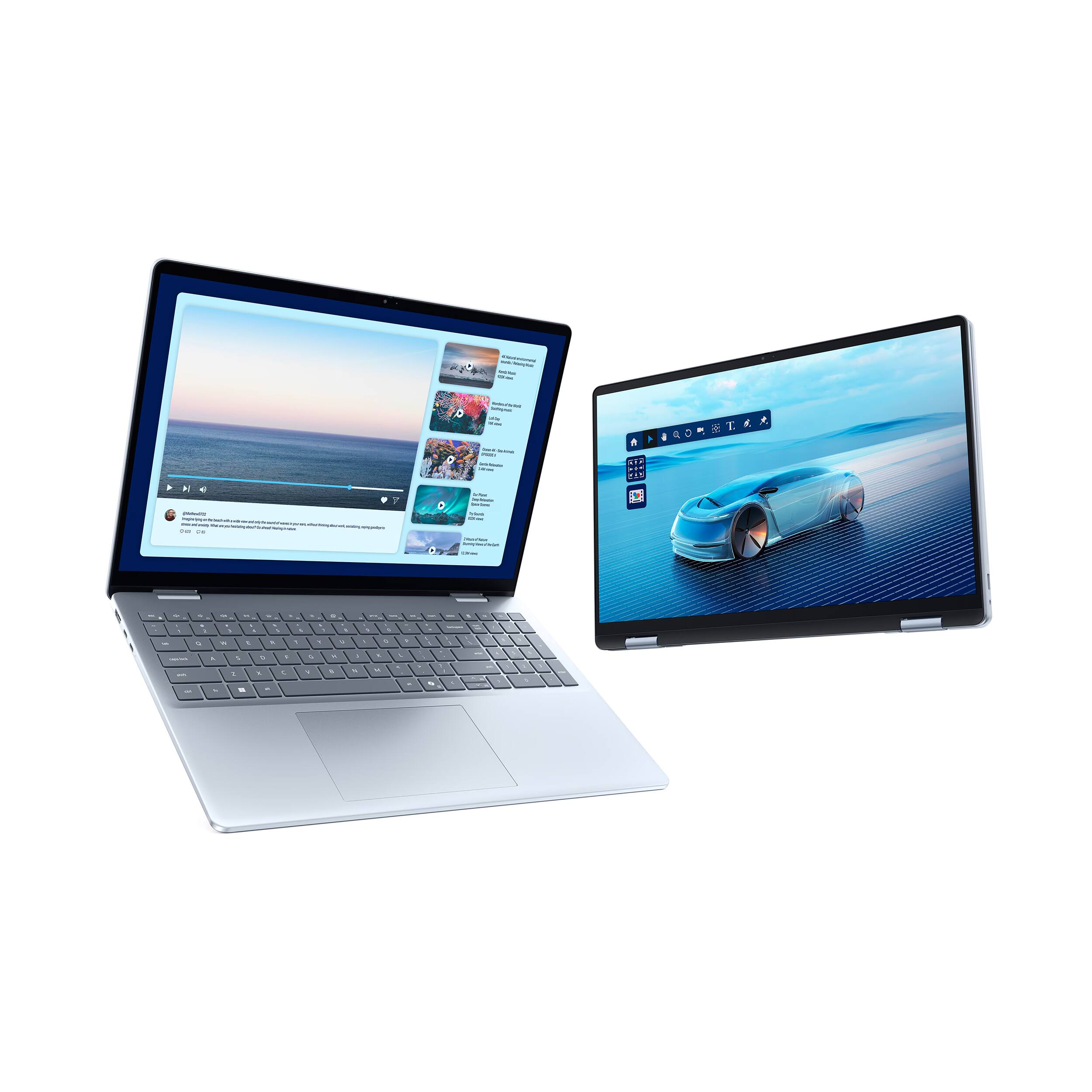 Alt View 9. Dell - Dell Plus 16" FHD+ 2-in-1 Touchscreen Laptop,Intel Core Ultra 7 256V,16GB RAM,4TB SSD,Intel Arc Graphics,Win 11,Blue - Blue.