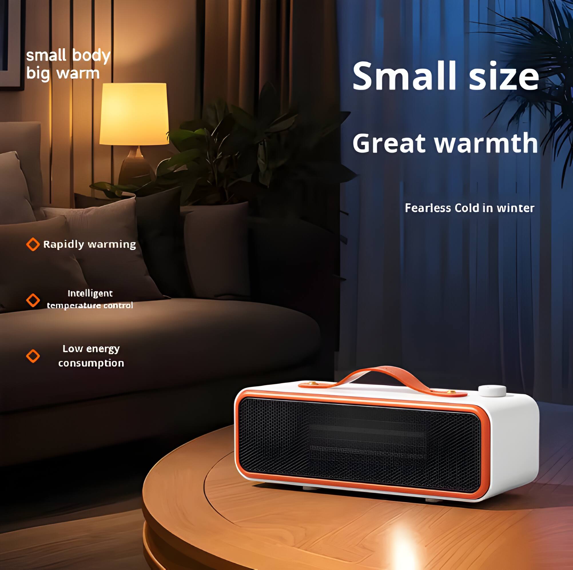 small body big warm  
Small size Great warmth  
Fearless Cold in winter  
Rapidly warming  
Intelligent temperature control  
Low energy consumption