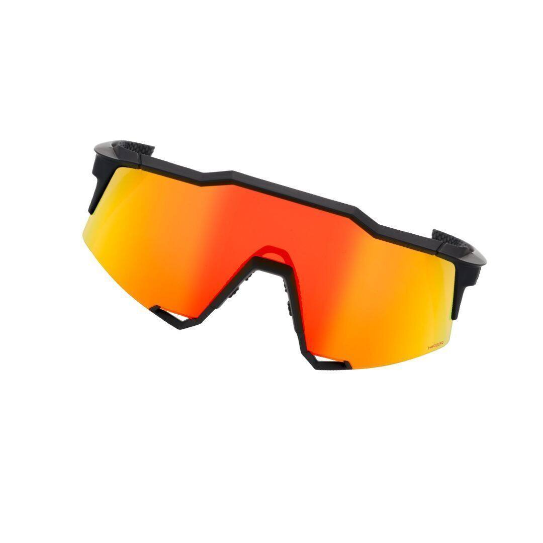 Back. 100% - 100% SPEEDCRAFT Sport Performance Cycling Sunglasses (Soft Tact Black - HiPER Red Multilayer Mirror Lens) - N/A.