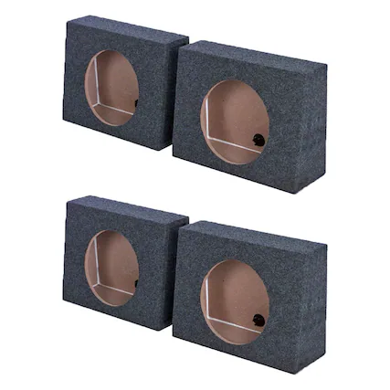 Front. QPower - Q-POWER QTW12 2 12" Sealed Car Audio Subwoofer Sub Box Enclosures Pair (2 Pack).