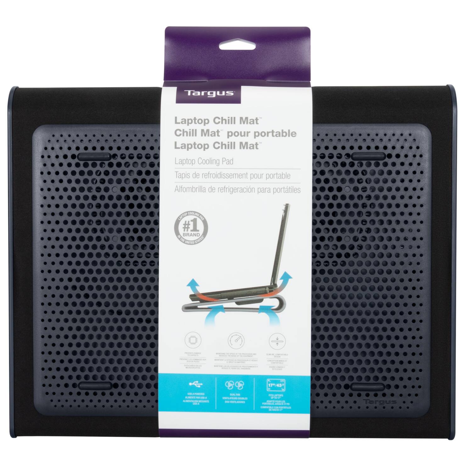 Targus Laptop Chill Mat Chill Mat pour portable Laptop Chill Mat Laptop Cooling Pad Tapis de refroidissement pour portatiles Alfombrilla de refrigeracin para portatiles