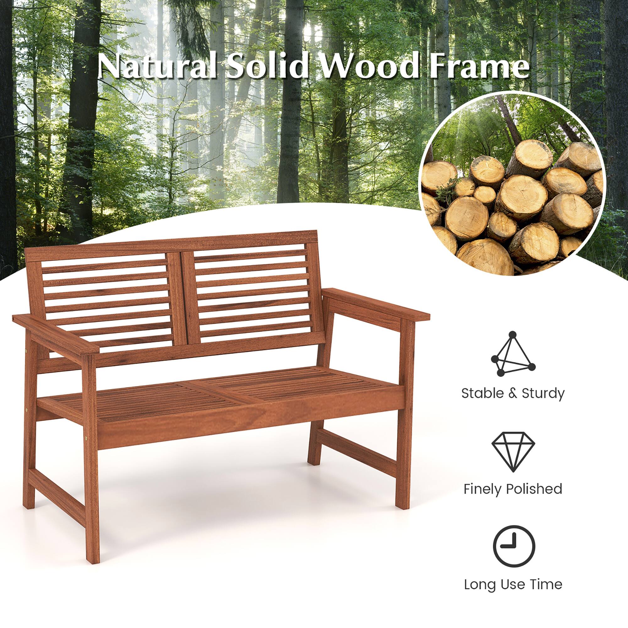 Natural Solid Wood Frame
Stable & Sturdy
Finely Polished
Long Use Time