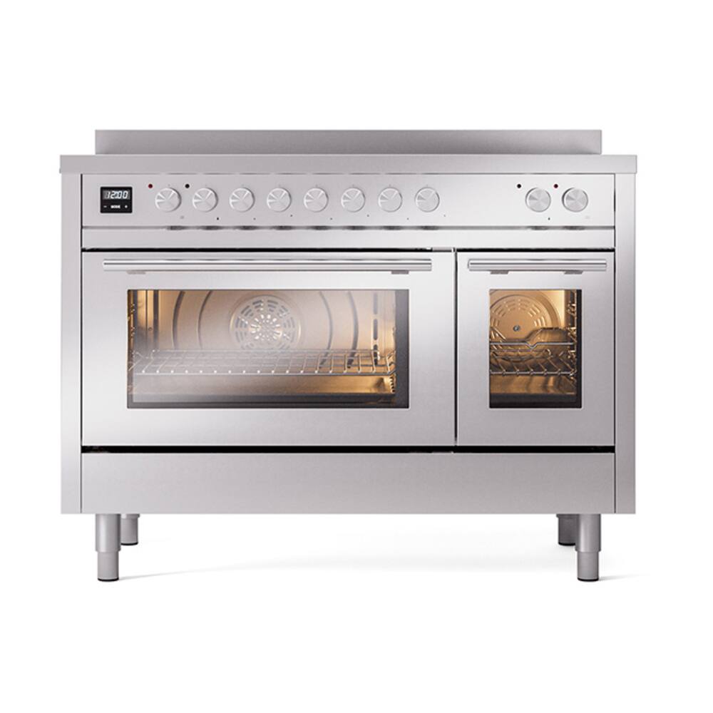 Alt View 4. ILVE - ILVE Professional Plus II 48 inch Induction Range with 6 Induction Elements (Stainless Steel) - Stainless Steel.