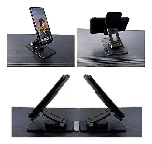 Left. Entronix - Entronix Adjustable Desktop Phone Stand - Portable Table Holder for Smartphones - black.