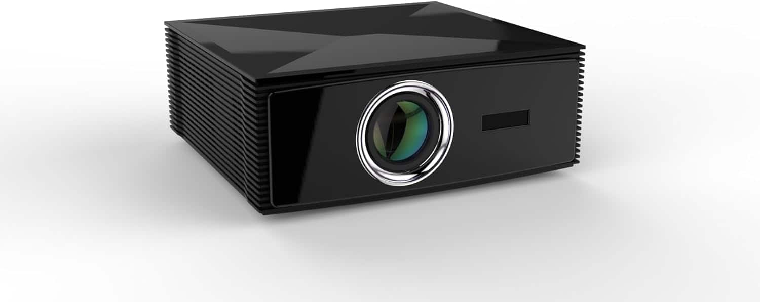 Front. BOSS - BOSS S6A Vision Projector - 1920*1080 Full HD, 5000 Lumens, Android 12 - w/ Free Screen & Mount - Black.