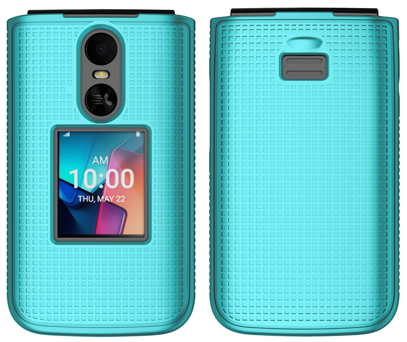 Nakedcellphone Case for TCL Flip 4 Phone Hard Shell Cover Teal - Best Buy