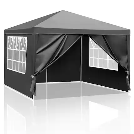 Front. Winado - 10x10ft Ez Pop Up Canopy, Portable Instant Canopy Tent with 4 SideWalls for Outdoor Events,Party, Wedding.