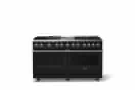 Viking - 60"W. 8 Burner Pro 5 Series 9.4 Cu. Ft. Freestanding Sealed LP Dual Fuel ConvectionRange/Griddle/Grill - Onyx