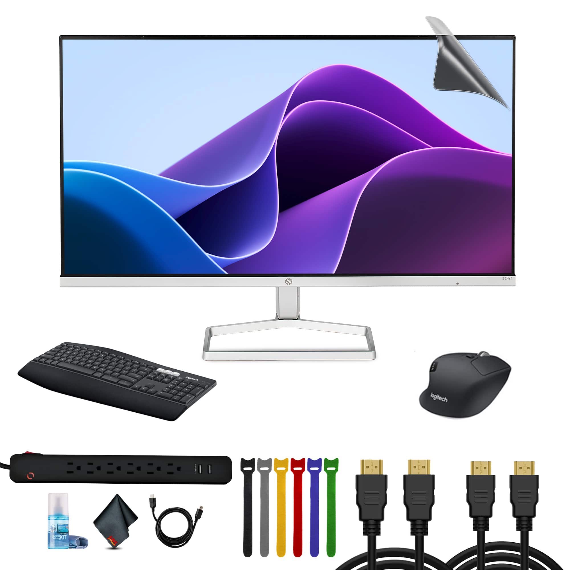 HP - 524SF 24" 16:9 FHD 1080p IPS Slim Monitor Bundle