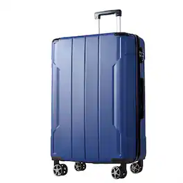 HTUTWOO - Hardshell Luggage - 28-inch Expandable Checked Suitcase, Lightweight Durable ABS, Double Wheels - Blue