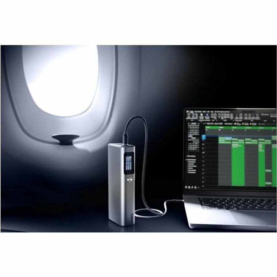 Alt View 8. Alogic - Alogic 20,000mAh power bank with 130W output, USB-C and USB-A ports fast charging laptops, smartphones, and tablets iPad.