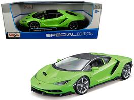 Lamborghini Centenario Top 1/18 Diecast Model Car by Maisto - Lime Green With Matt Black