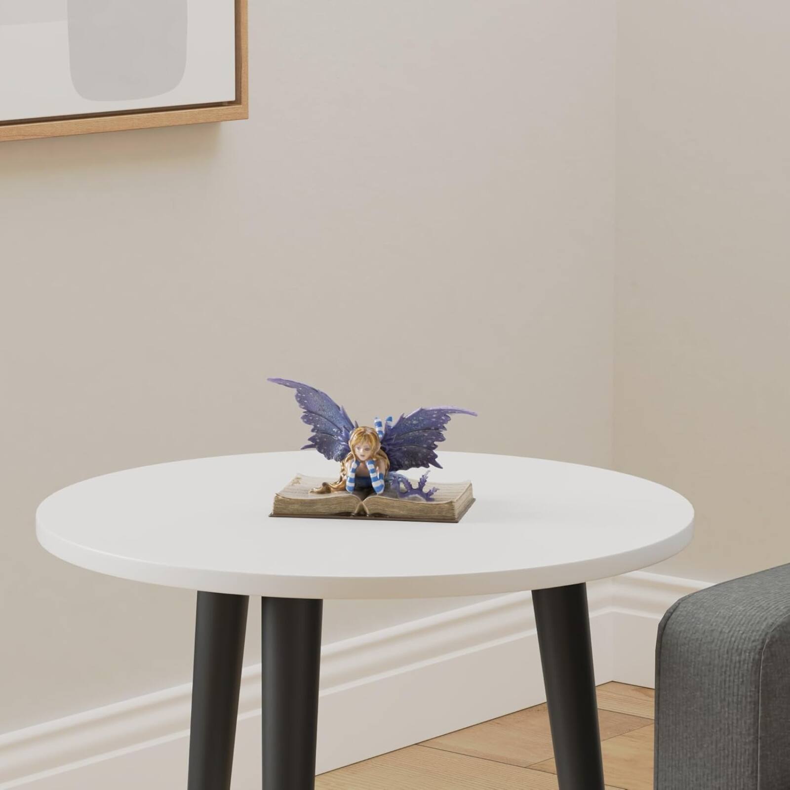 Angle. Pacific Trading - Amy Brown Bookworm Fairy Resin Collectible Figurine 7.25 inch.