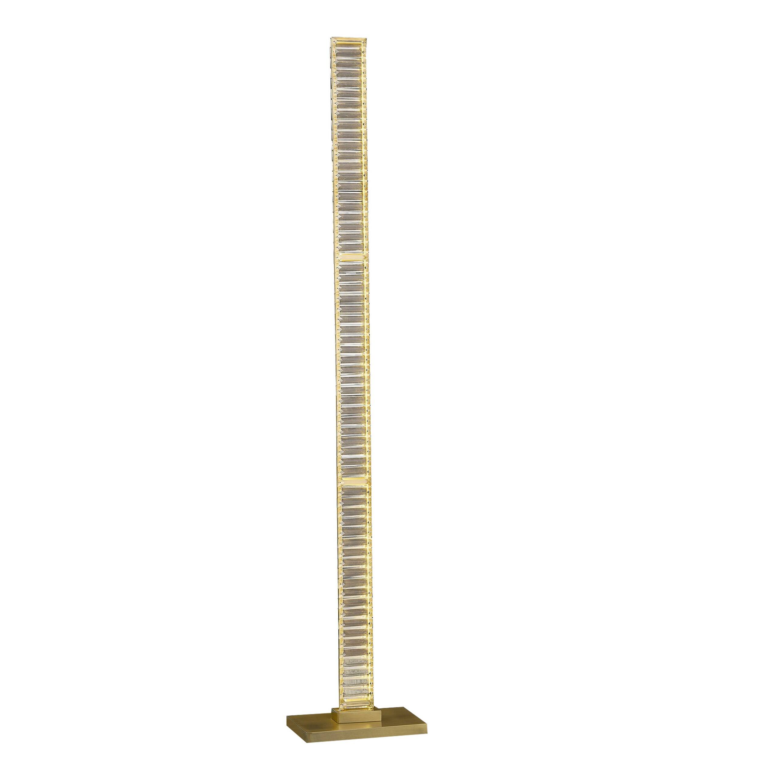 Front. Manhattan Lane - Lizy 62 Inch Floor Lamp with Crystal, LED Metal Frame.