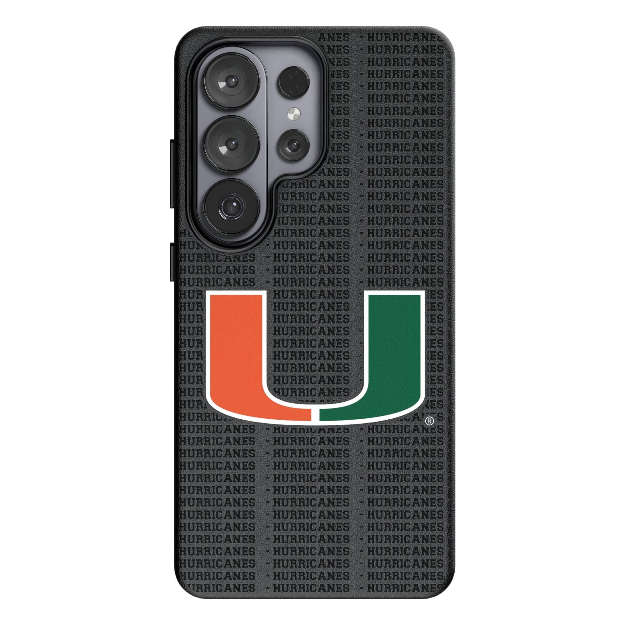Keyscaper - NCAA - Miami Hurricanes Text Backdrop Galaxy Magnetic Bump Case - S25 Plus - Black price history on PriceWatchPro
