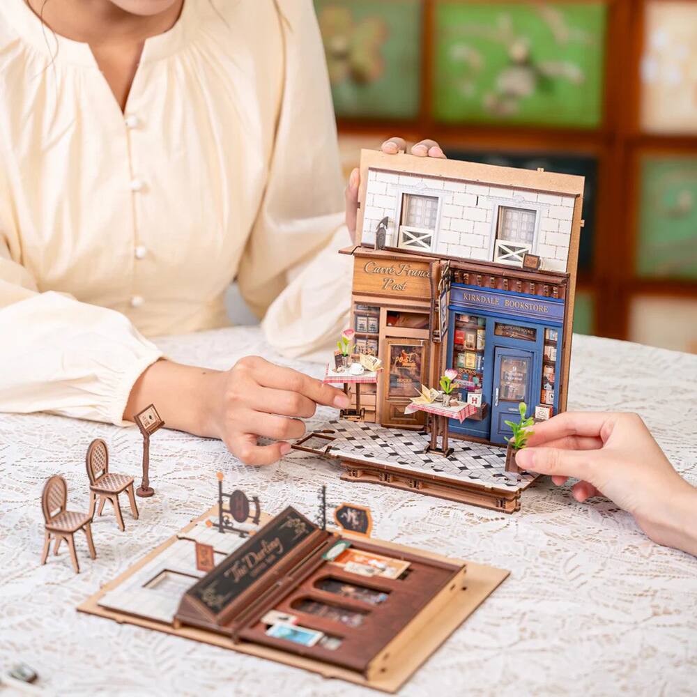 Alt View 1. 3D Puzzle - DIY 3D Book Nook Kit - Paris Arcade Dating 148pcs.