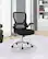 Alt View 13. OSP Home Furnishings - Mesh Back Manager’s Chair with Bulit in Lumbar Support and Chrome Base - Black.