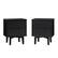 Front. Walker Edison - Retro 2-Piece 2-Drawer Nightstand Set - Black.