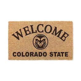 Jardine - Colorado State Rams 18" x 34" Welcome Coir Doormat - Brown