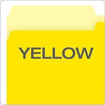 Alt View 3. Pendaflex - Pendaflex Recycled File Folder, 1/3-Cut Tab, Legal Size, Yellow, 100/Box (1531/3YEL) - Yellow.