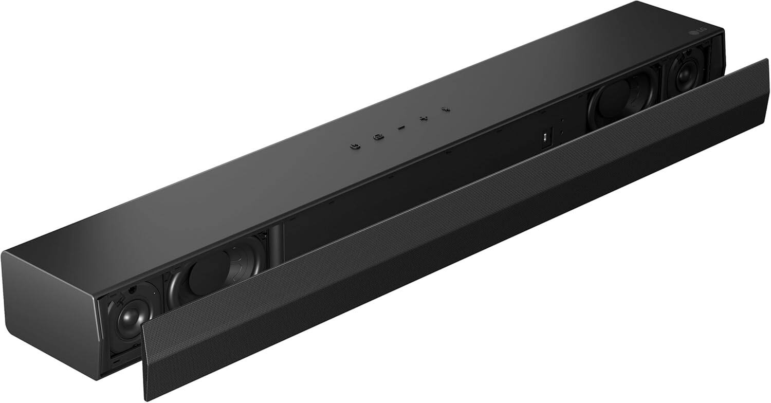 Alt View 1. LG - 2.0-Channel S20A Soundbar with Built-in Woofer, DTS Digital Surround, Bluetooth Connectivity - Black - Black.