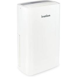 Ivation - 14.7 Pint Dehumidifier with Drain Hose, Small Dehumidifier for Spaces Up to 320 Sq/Ft - White