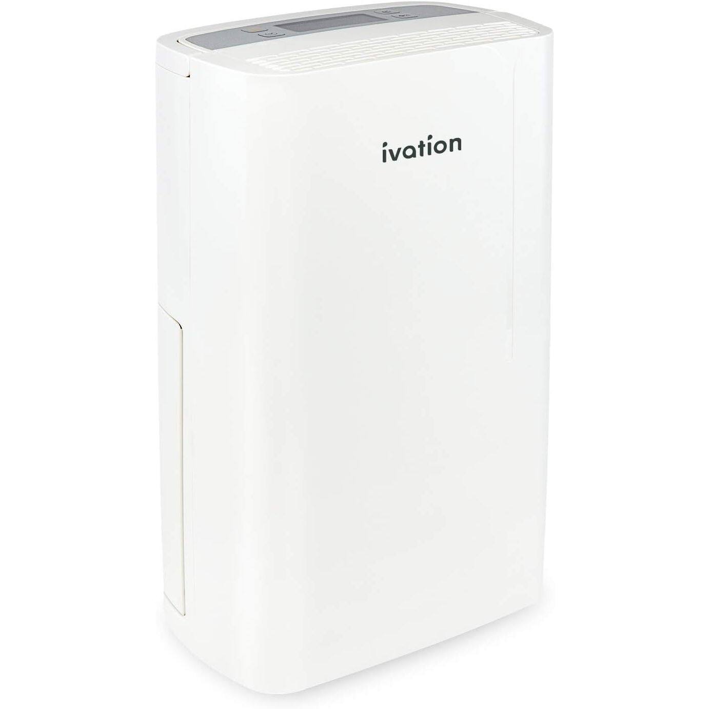 Front. Ivation - 14.7 Pint Dehumidifier with Drain Hose, Small Dehumidifier for Spaces Up to 320 Sq/Ft - White.