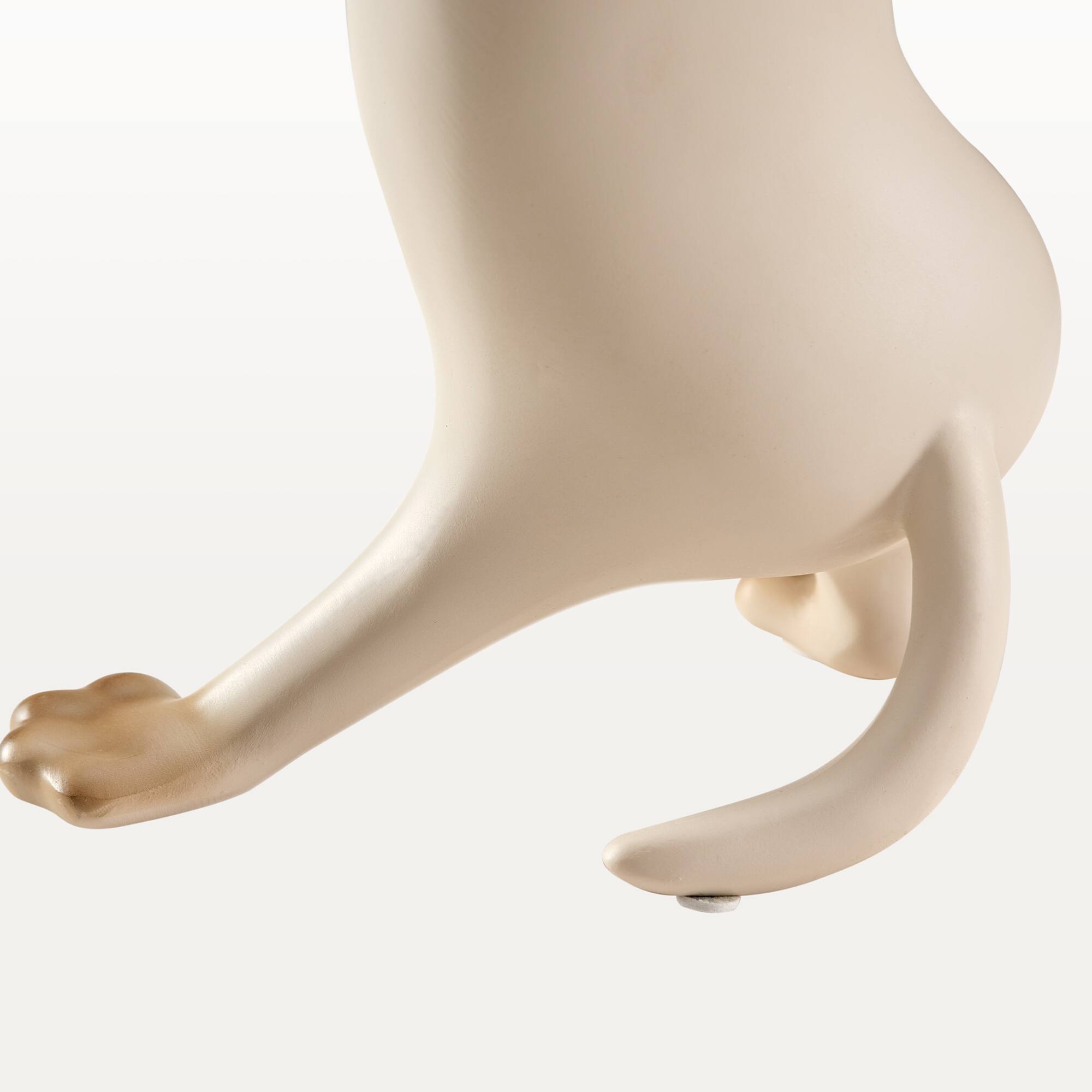 Alt View 2. Eureka Ergonomic - 23" 3D Cat Shaped Side Table with Dual Storage Trays - White.