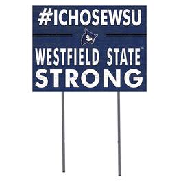 Jardine - Westfield State Owls 18" x 24" I Chose Yard Sign - Blue