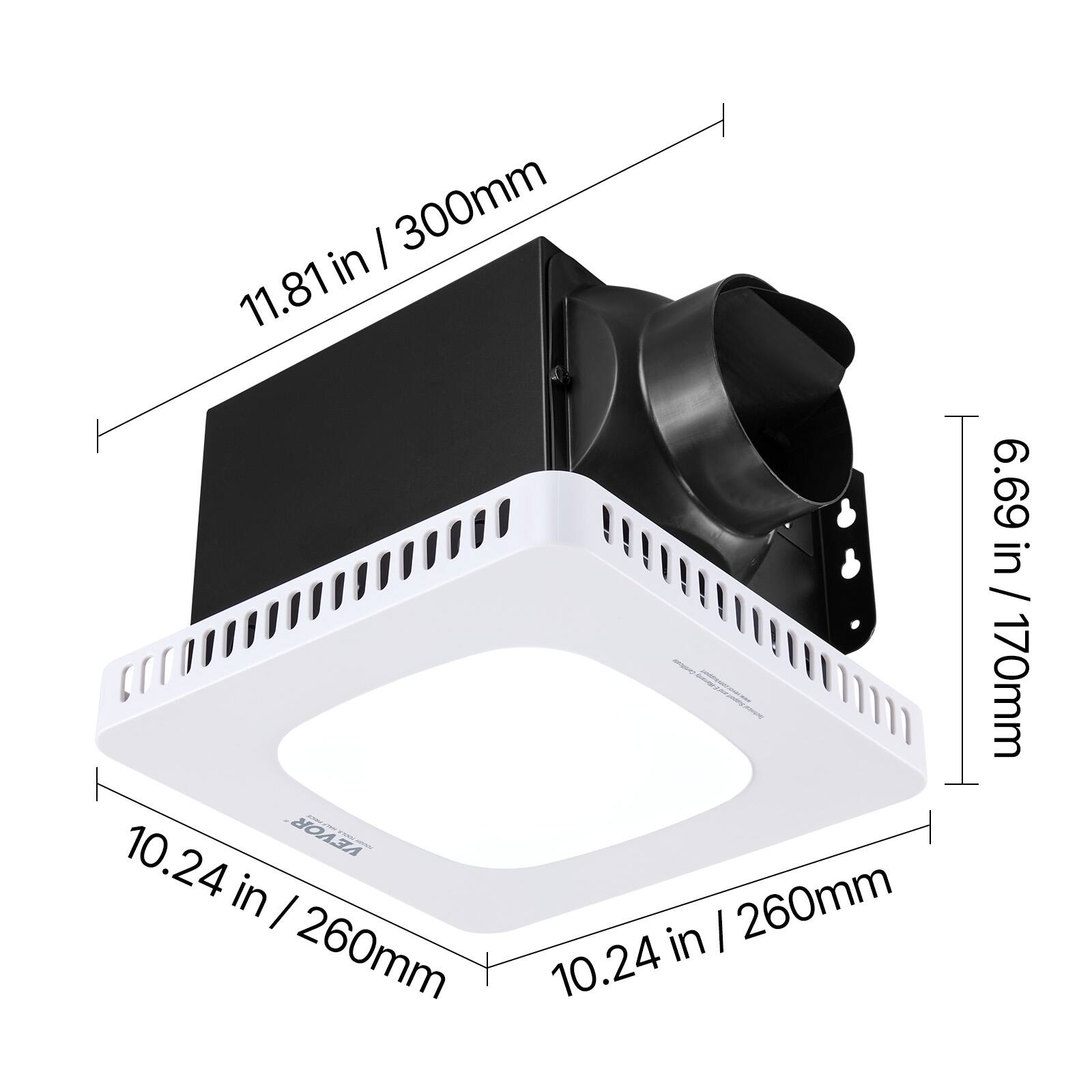I 300mm in 11.81 10.24 VEVOR in I 260mm in I 260mm 10.24 6.69 in / 170mm