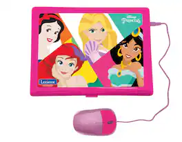 Lexibook - Disney Princess Bilingual Talking Educational Laptop – 124 Activities