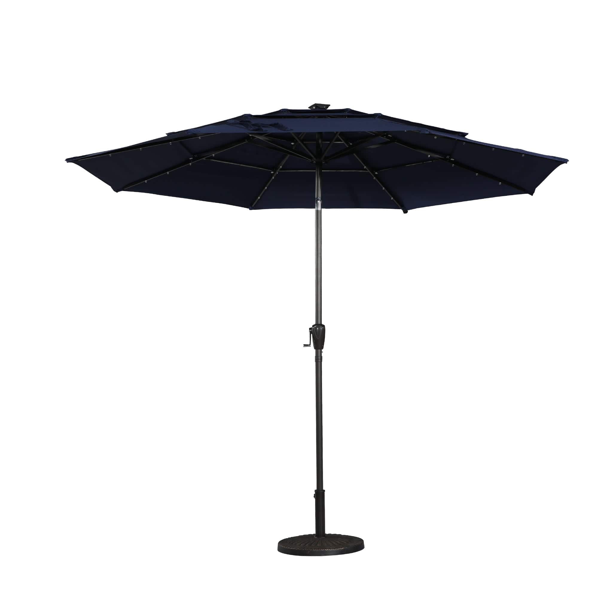 Boyel Living - Aluminum Patio Market Umbrella Double or Triple Vent with Tilt - Navy