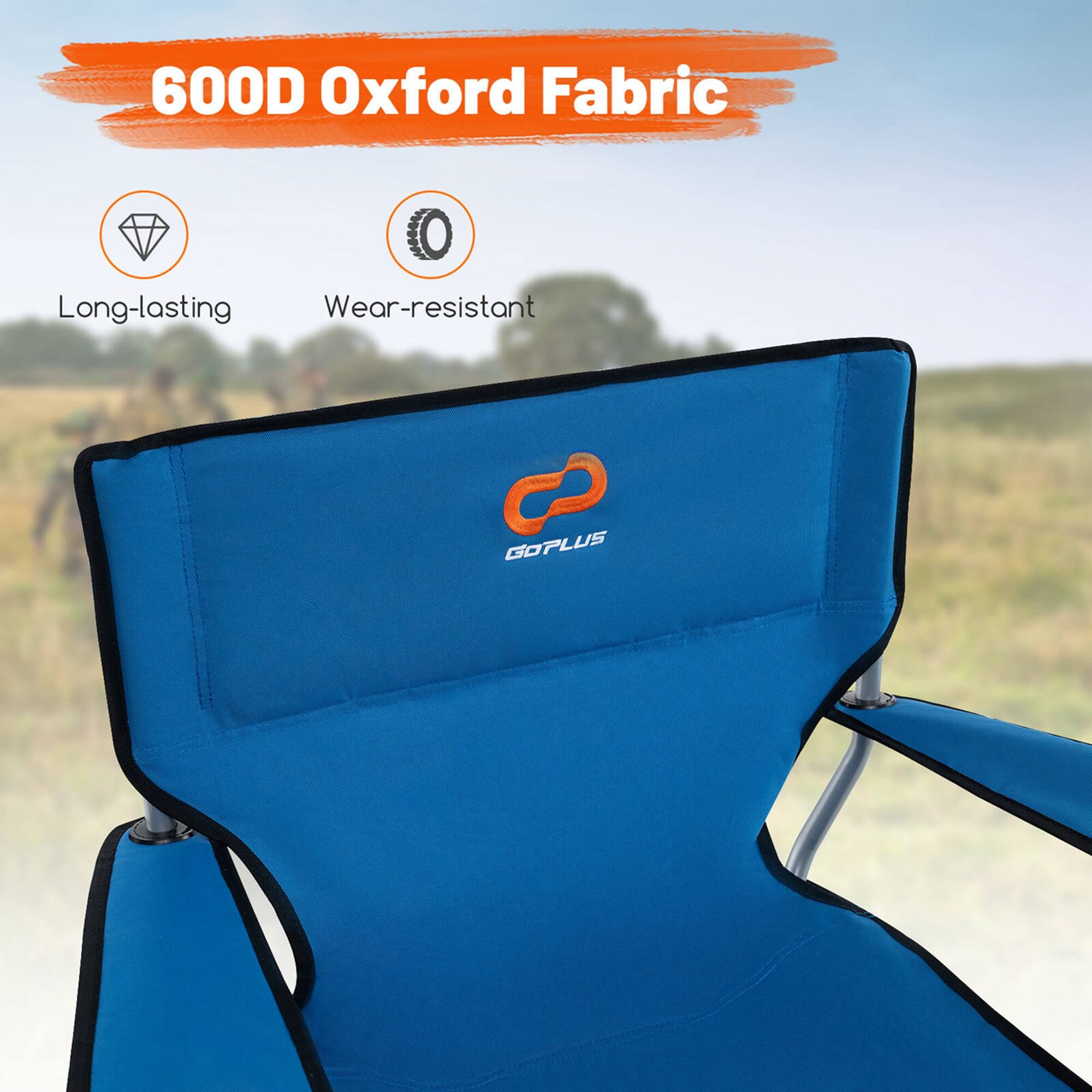 The text on the image reads "600D Oxford Fabric 0 Long-lasting Wear-resistant GOPLUS."