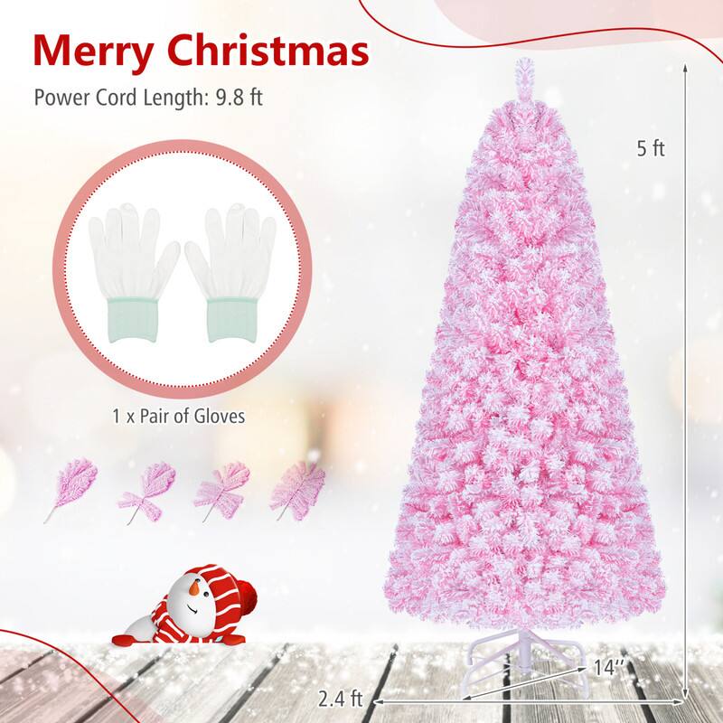 Merry Christmas  
Power Cord Length: 9.8 ft  
5 ft  
1 x Pair of Gloves  
2.4 ft  
14"
