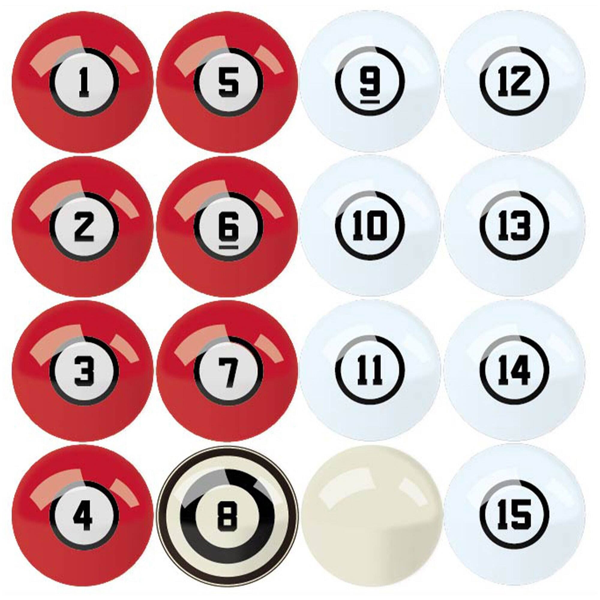 Alt View 1. Imperial - Nebraska Huskers Billiard Ball Set with Numbers - Multicolor.