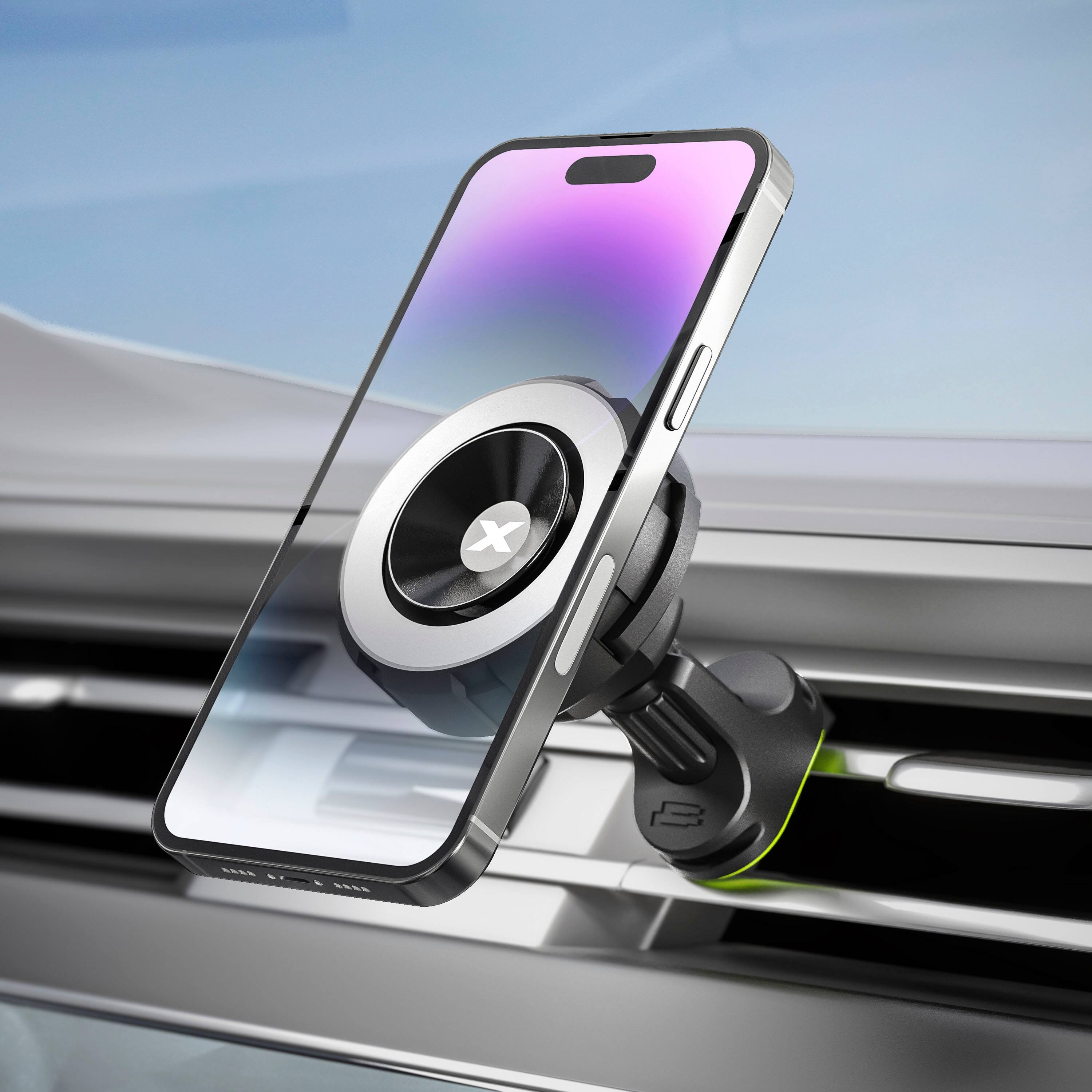 Front. Bracketron - MagAlign MAX Vent Mount - Black.