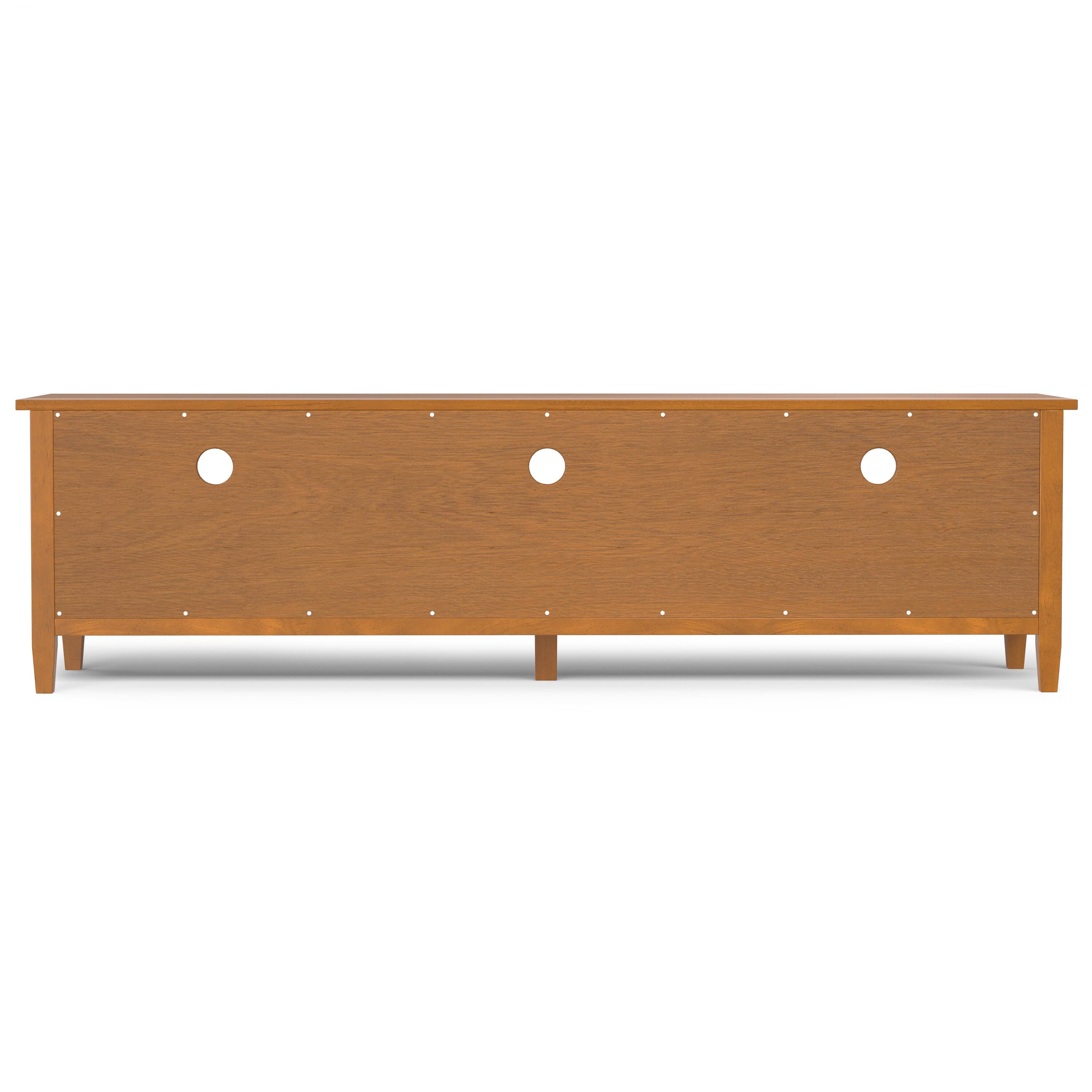 Alt View 1. Simpli Home - Warm Shaker SOLID WOOD 72 inch Wide Transitional TV Media Stand in Light Golden Brown For TVs up to 80 inches - Light Golden Brown.